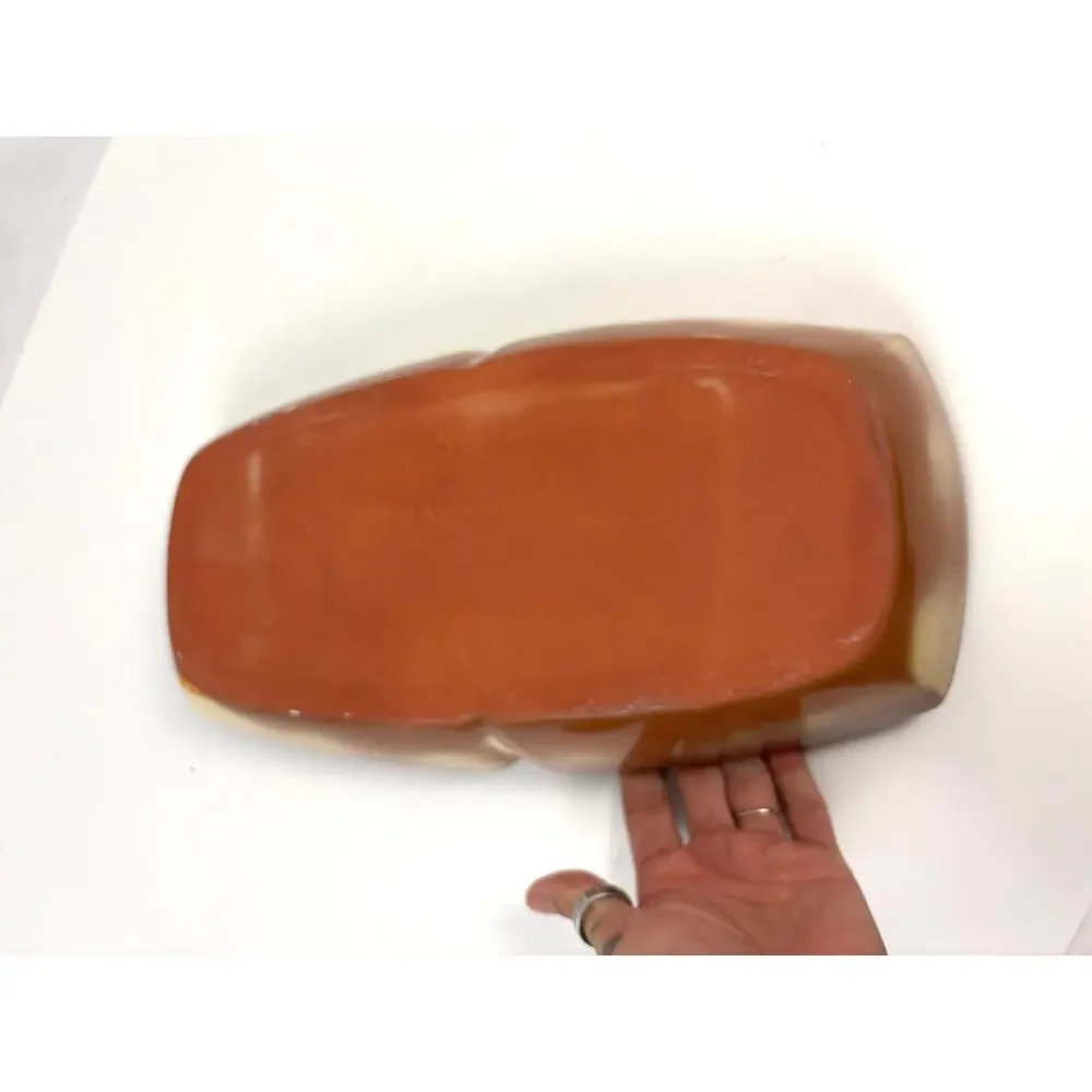 Vtg MCM Frankoma Pottery Divided Dish Serving Bowl Desert Gold‎ USA